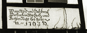 Inschrift am Hebelhaus